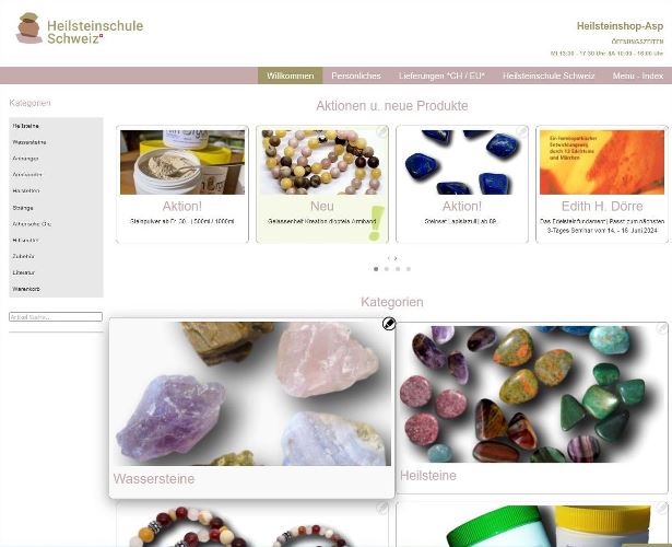 Heilsteinschule Schweiz - Online Shop